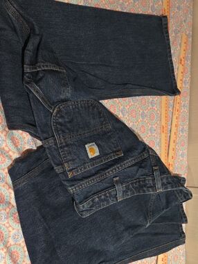 Carhartt Dark Indigo Relaxed Fit Women's Work Jeans